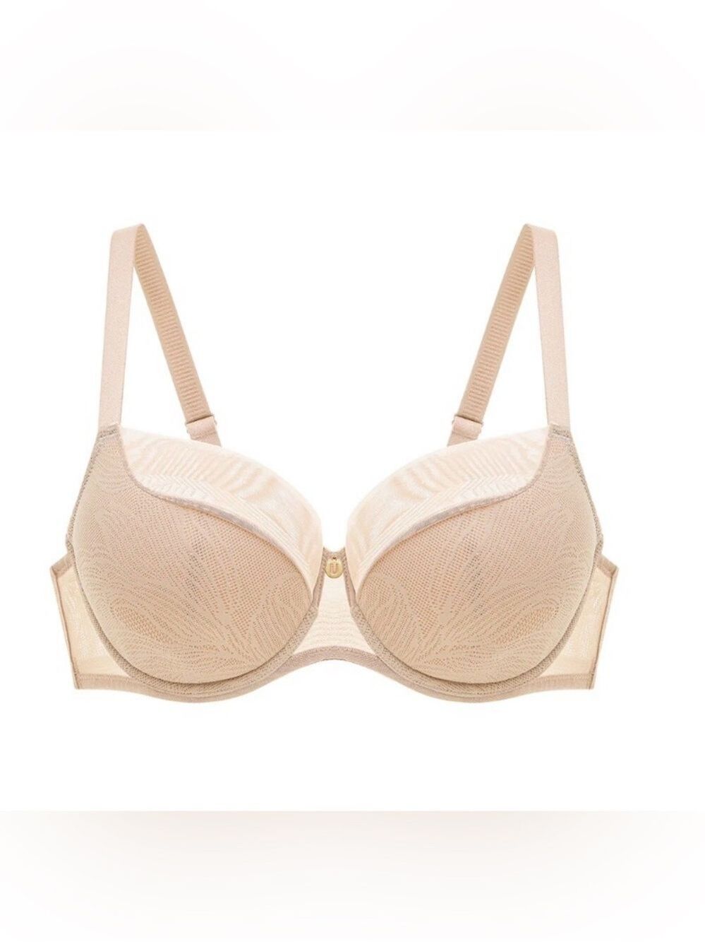Understance Leslie Smooth Lace FlexWire Lightly Padded Demi Bra Champagne 42DDD